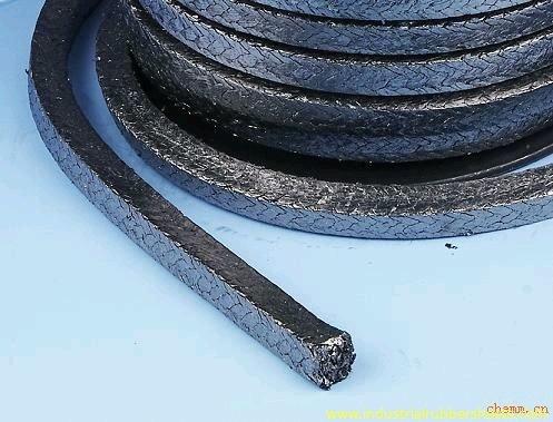 Black Color PTFE / PTFE Packing Filled Graphite for Industrial Seal , Density 1.4g/cm³