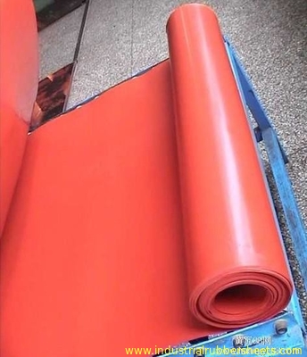 22Mpa Pink Red Gum Rubber Sheet / Para Rubber Sheet 35-40Shore A Hardness