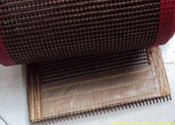 ความต้านทานความร้อนเกรดอาหาร PTFE ตาข่าย 10 x 10 มม. เทฟลอนสายพานลำเลียงตาข่าย
