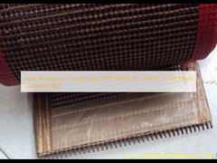 ทนความร้อนอาหารเกรดตาข่าย PTFE 10 x 10 มม., สายพานลำเลียงตาข่ายไฟเบอร์