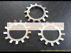 แหวนล็อคสแตนเลส SS304, SS316 พร้อมฟันภายนอก สีธรรมชาติ