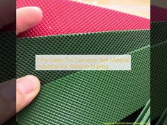 สายพานลำเลียงพีวีซีสีเขียว 1 ชั้นวัสดุอุตสาหกรรมสำหรับการทำยาสูบ