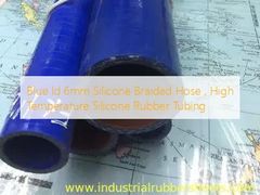 สายถักซิลิโคนสีน้ำเงิน Id 6 มม., ท่อยางซิลิโคนอุณหภูมิสูง