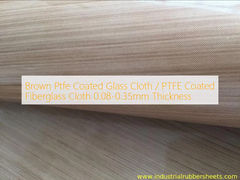 ผ้ากระจกเคลือบ PTFE สีน้ําตาล / ผ้าใยแก้วเคลือบ PTFE ความหนา 0.08-0.35 มม