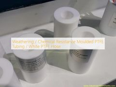 ทนต่อสภาพอากาศ / ทนต่อสารเคมี ท่อ PTFE ขึ้นรูป / ท่อ PTFE สีขาว