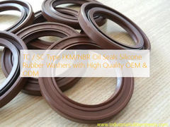 TC / SC Type FKM / NBR Oil Seals Silicone Rubber Washers with High Quality OEM & ODM เครื่องล้างน้ํามันจากยางซิลิโคน มีคุณภาพสูง