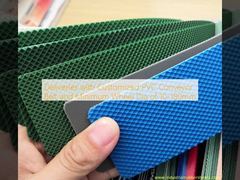 การส่งมอบพร้อมสายพานลำเลียง PVC แบบปรับแต่งเองและเส้นผ่านศูนย์กลางล้อขั้นต่ำ 10-180 มม.