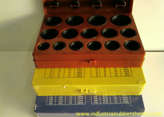 Standard Size Silicone Rubber Washers O Ring Kit with 70 Shore A Hardness and ISO3601, AS568A, DIN3771, JIS B2401 Compliance