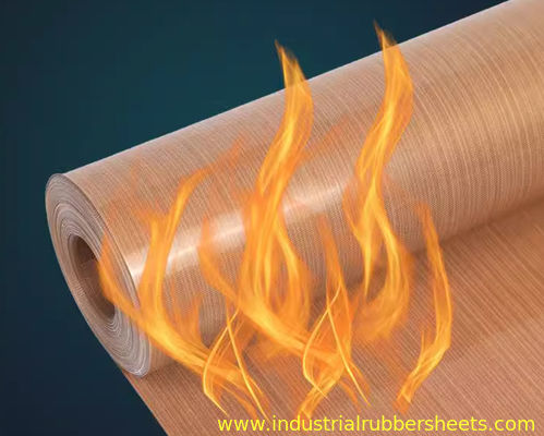 High Temperature Resistant PTFE Coated Fiberglass Fabric with 200%-320% Elongation At Break and Non Stick Surface