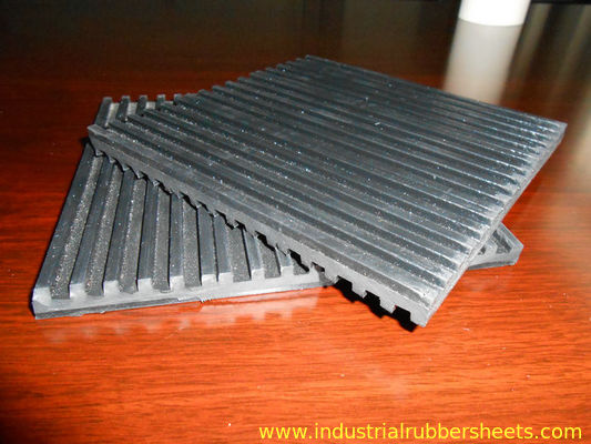 Industrial Grade SBR + NR + Rapeseed Oil Shock Absorber Mat with Ribbed Surface for Anti-Vibration