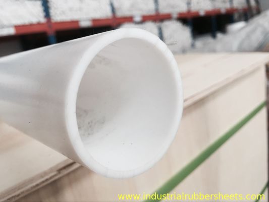 เกรดอุตสาหกรรมสีขาวขึ้นรูปท่อ PTFE / พื้นผิวท่อ PTFE บริสุทธิ์บริสุทธิ์ 100%