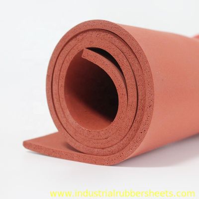 Close Cell Silicone Sponge Rubber Sheet with Impression Fabric Surface and 0.5-1.0g/cm3 Density